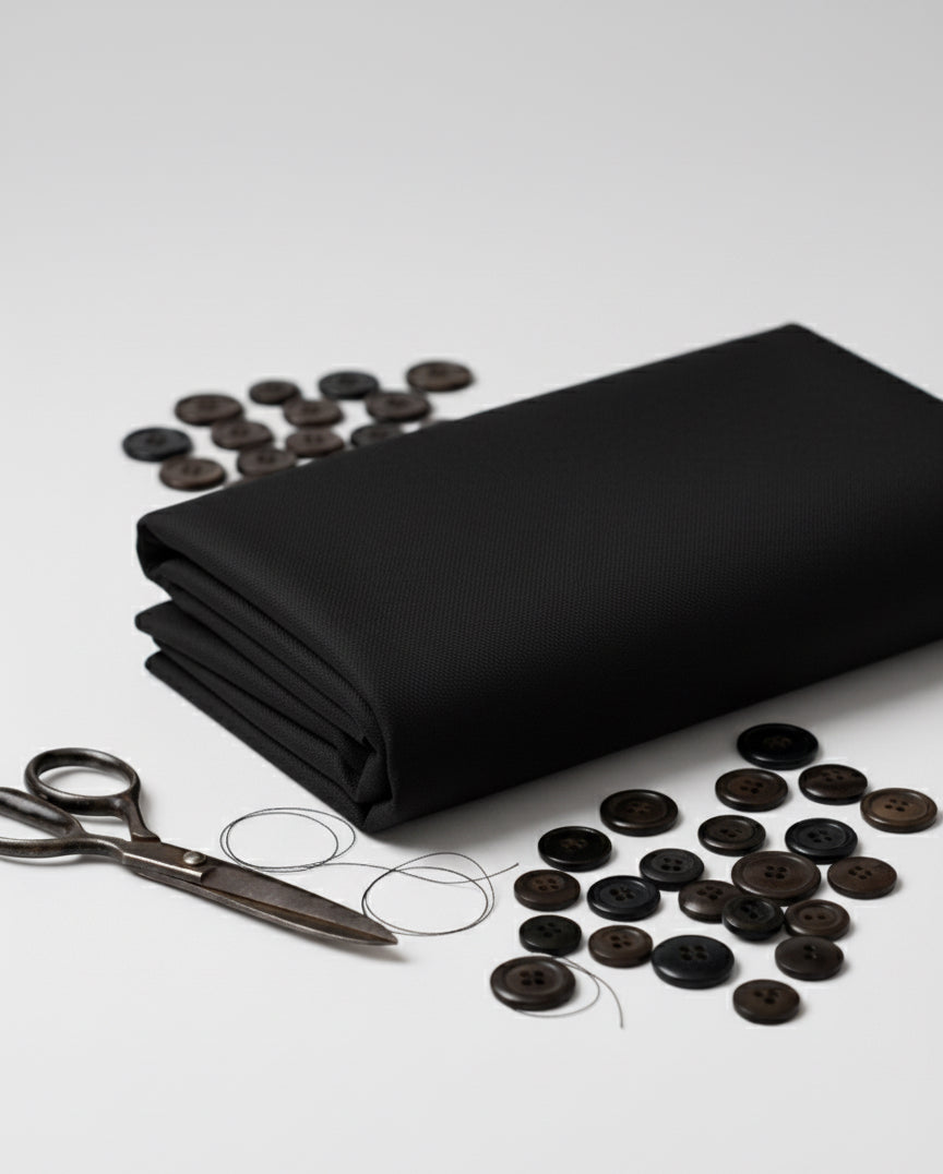 Black Cashmere Wool 360S  Lightweight Unstitched Shalwar Kameez