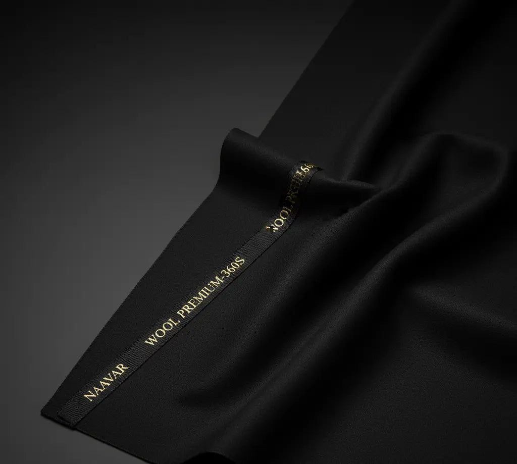 Black Cashmere Wool 360S  Lightweight Unstitched Shalwar Kameez