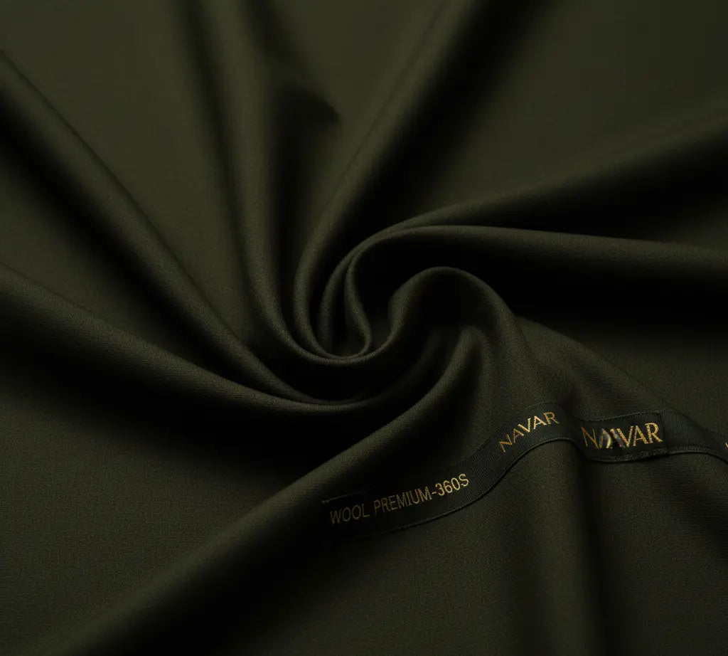 Olive Green  Cashmere Wool 360S Lightweight Unstitched Shalwar Kameez