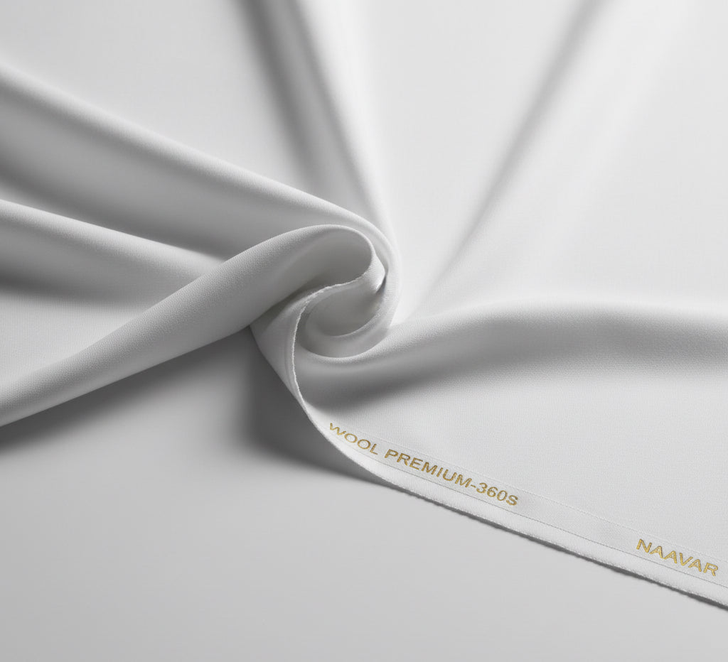 White Unstitched Cashmere Wool 360S Lightweight Shalwar Kameez