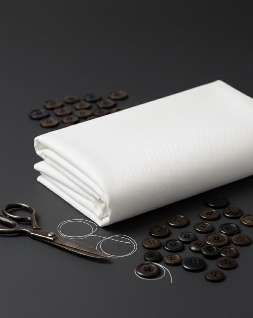 White Unstitched Cashmere Wool 360S Lightweight Shalwar Kameez