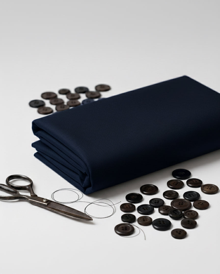 Blue Cashmere Wool 360S  Lightweight Unstitched Shalwar Kameez