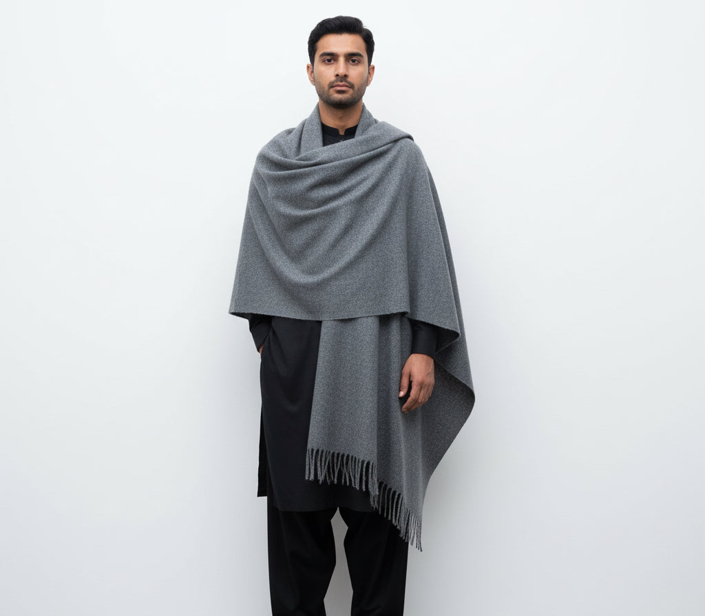 Naavar Men Grey Shawl